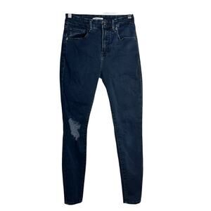 Good American Good Legs Skinny Jeans Distressed Knee Size 4/27